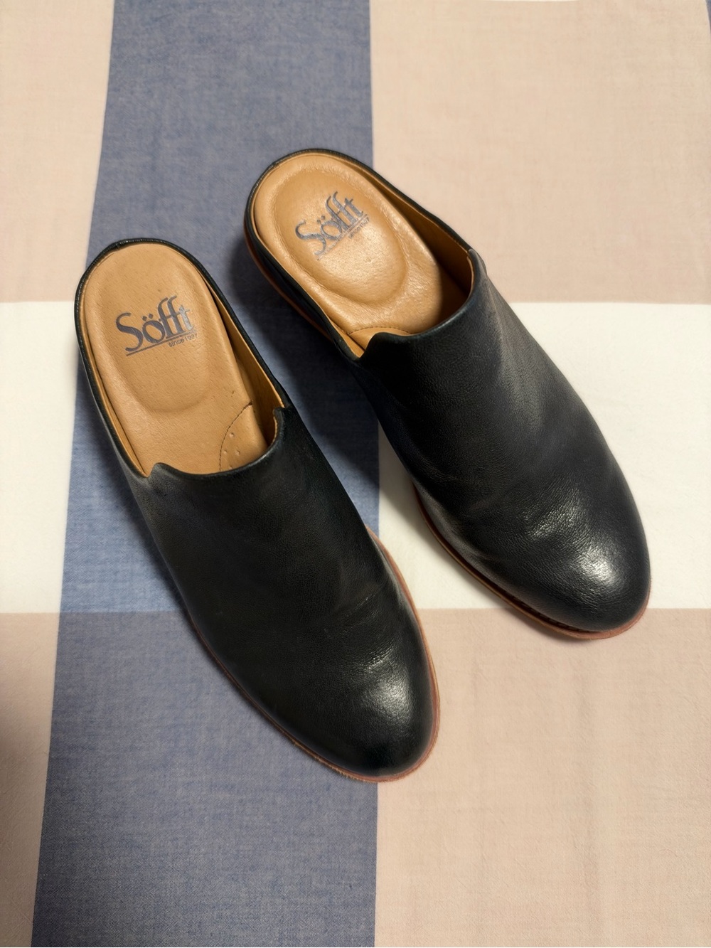 Sofft Ameera Mule Clog Leather Black Size 7